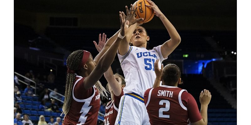 Gardiner and Betts team up to lead No. 5 UCLA women in 101-52 blowout of Arkansas