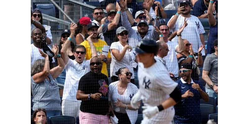 Ben Rice becomes 1st Yankees rookie to hit 3 homers in a game in a 14-4 rout of Red Sox