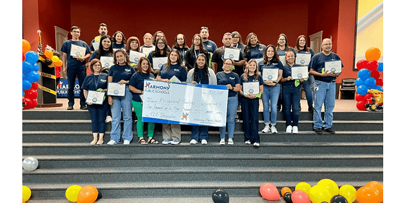 Harmony Public Schools awards bonuses to 64 teachers in recognition program