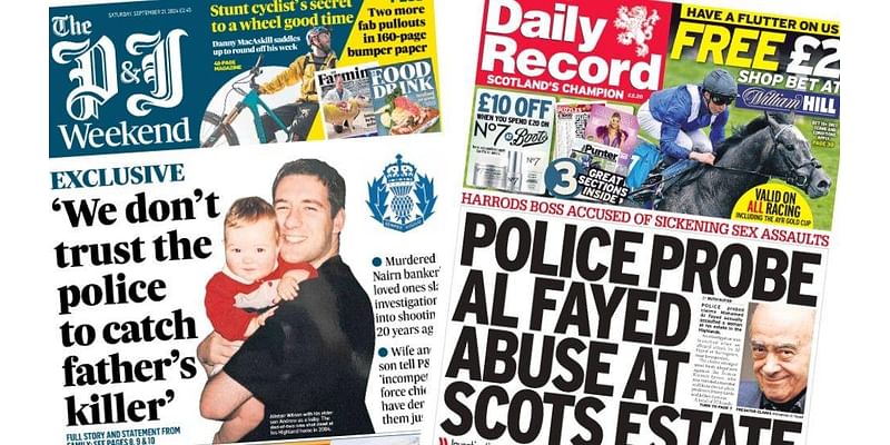 Scotland's papers: Fayed probe and police criticised over banker's murder