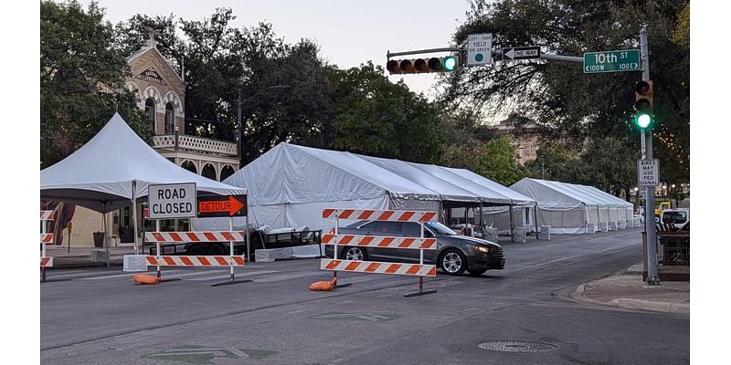 Road closures in downtown Austin for Texas Book Festival