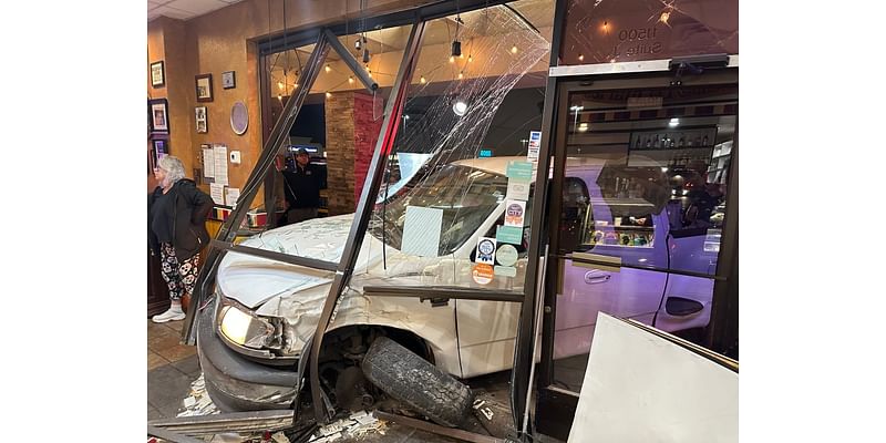 Pickup truck crashes through northeast Albuquerque pizza parlor window