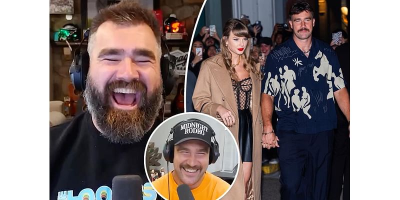 Jason Kelce trolls Travis Kelce for inappropriate shirt on Taylor Swift date night in NYC