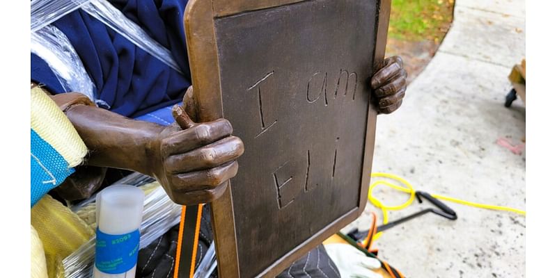 Harriet Beecher Stowe – bronze and life-size – returns to Mandarin