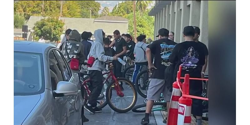 Bike party takes over Safeway parking lot in San Jose and harassed residents