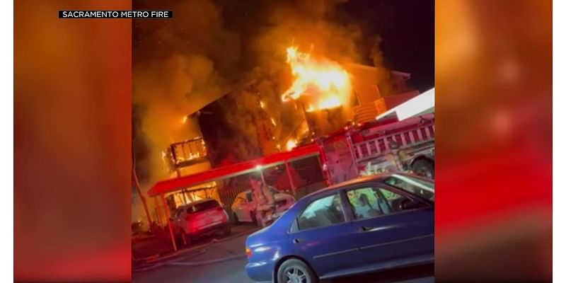 Around a dozen displaced after fire at North Highlands apartment complex, Sac Metro says