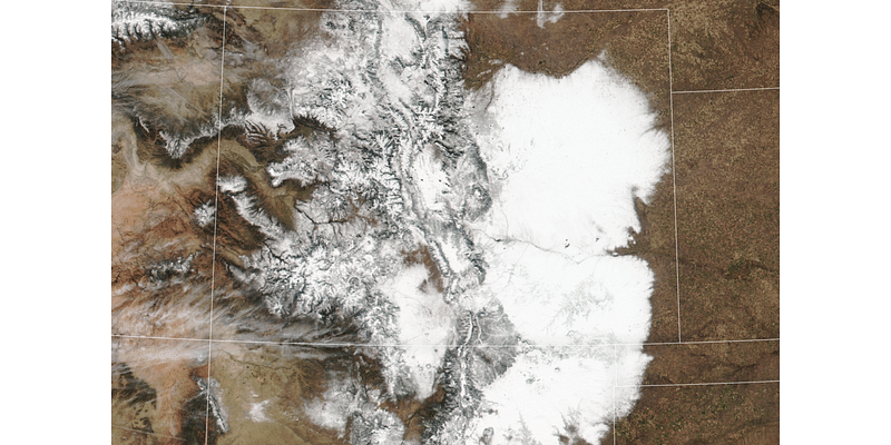 NASA Images Reveal Massive Early-Season Snowpack in Colorado