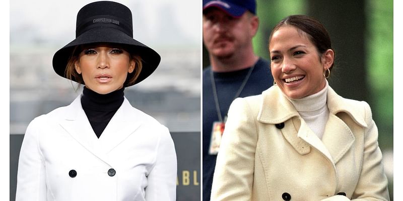 Jennifer Lopez Recreates Her 'Maid in Manhattan' Style in White Coat