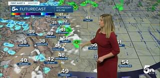 Wednesday cold front brings a temperature drop and a rain-snow mix