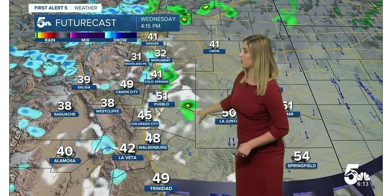 Wednesday cold front brings a temperature drop and a rain-snow mix