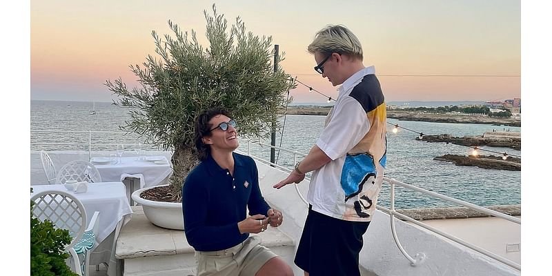 Comedian Joel Creasey announces engagement to long-term underwear model boyfriend Jack Stratton-Smith: 'Love of my life'