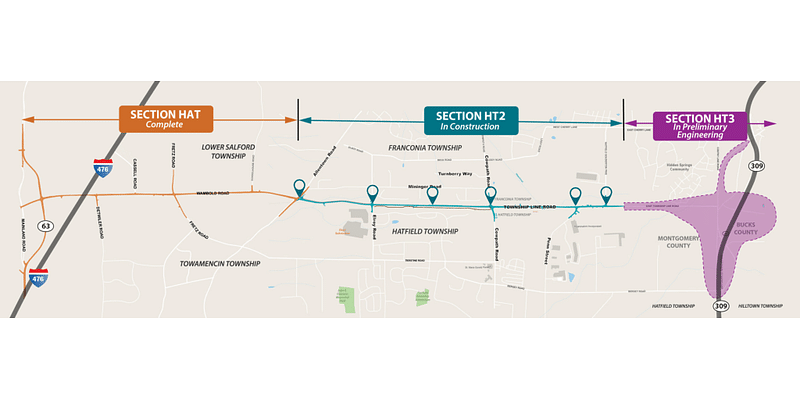 PennDOT adjusts Route 309 Connector Project plans in Hilltown following resident concerns