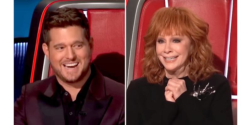 ‘The Voice’: Reba McEntire Stunned as Michael Bublé Steals Country Singer Who Nailed Jelly Roll Song