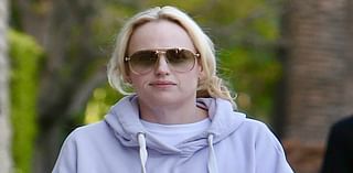 Rebel Wilson keeps a low profile in a grey tracksuit and sunglasses as she steps out in Beverly Hills after tying the knot with wife Ramona Agruma