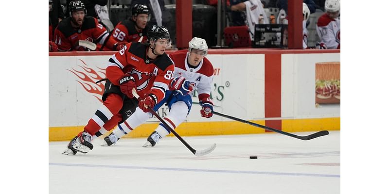 Jack Hughes has a goal and two assists as the Devils beat the Canadiens 5