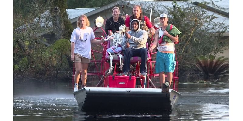 Pasco County man with airboat helping Ridge Manor residents still seeing flooding after Hurricane Milton