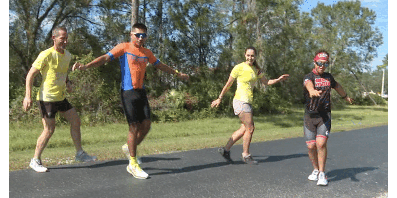 Special Olympic best friends train together for first Half Ironman