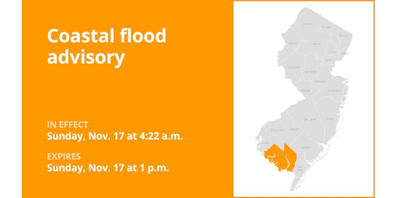 Coastal flood advisory for Cumberland County until Sunday afternoon