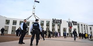 Pro-Palestinian protesters breach security at Australia’s Parliament House to unfurl banners