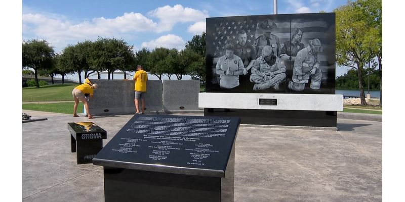 First of its kind monument honoring first responders who died by suicide unveiled in Rockwall