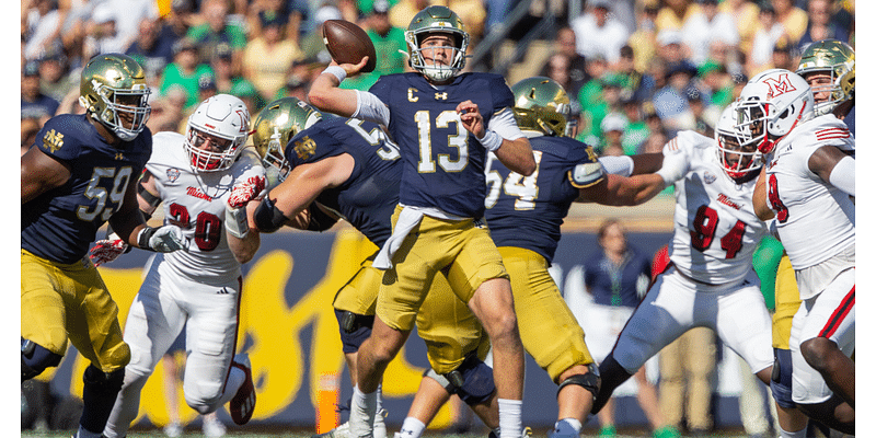 Notre Dame beats Miami University for season's first home win