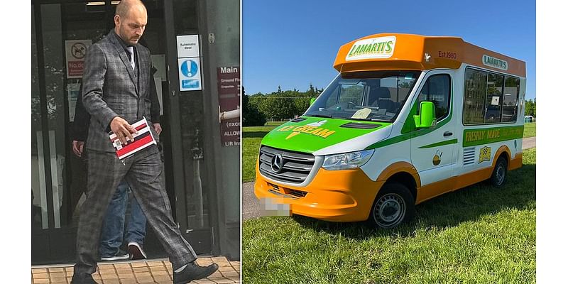 Ice cream van driver, 45, was caught nearly four times over the drink drive limit after stunned customers reported he seemed 'intoxicated' and 'impaired'