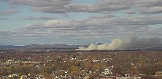 Portion of Mass. Pike in Chicopee closed due to brush fire