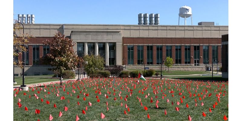 Group of WVU students memorialize Palestinian lives lost with flag display