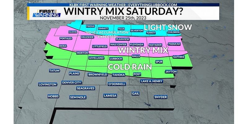 Light Wintry Mix Possible Saturday