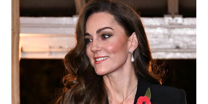 Kate Middleton chooses jewels with a deep family connection at Festival of Remembrance - including Princess Diana's sapphire ring and pearl earrings and a winged brooch tribute to her grandfather