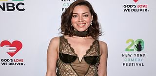 Aubrey Plaza sizzles in very sheer gown at Joan Rivers gala benefiting late comic's favorite charity