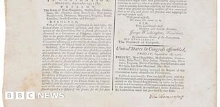 Copy of US Constitution found in filing cabinet sells for $9m