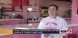 Local business owner speaks after vandals target her café