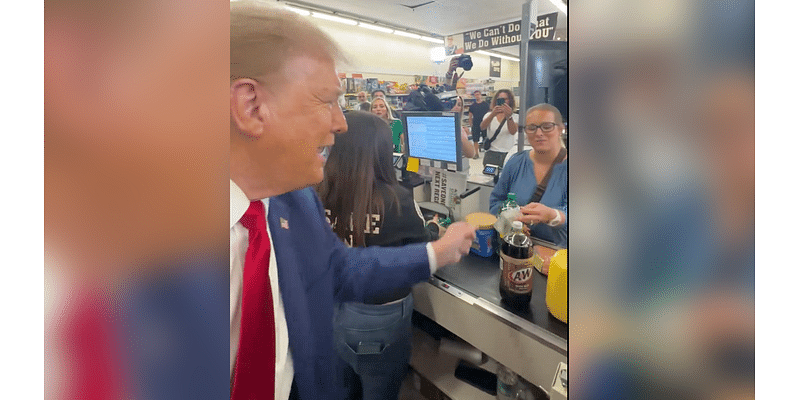 Donald Trump gives mom of 3 $100 towards grocery bill at Pennsylvania market store