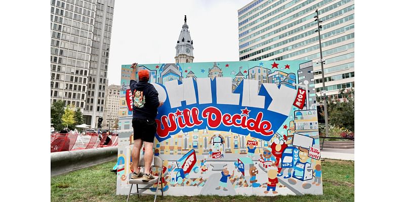 LOVE Park murals urge Philadelphians to the polls