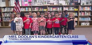 The Daily Pledge: Mrs. Doolan’s Kindergarten Class