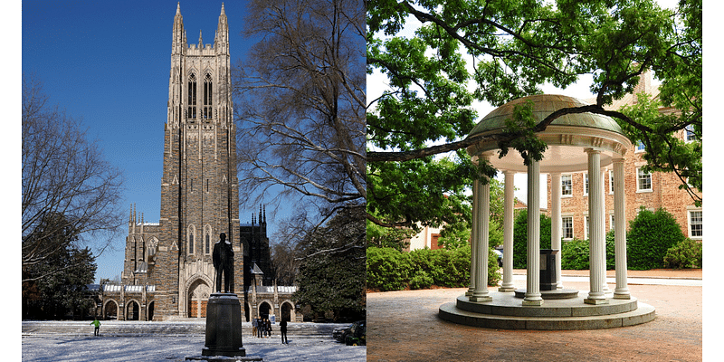 Which North Carolina universities rank among the most beautiful college campuses in America?