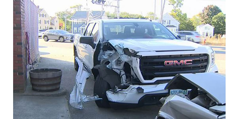 Driver escapes serious injury after pickup truck struck by train in North Andover - Boston News, Weather, Sports