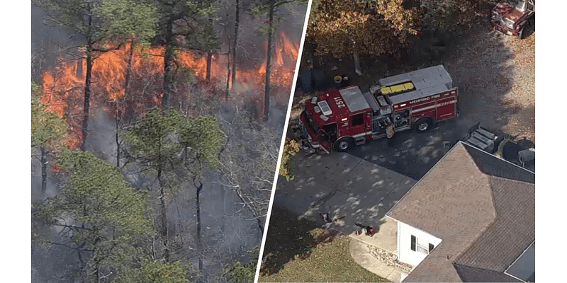 Wildfire breaks out in 2 NJ counties; residents evacuate nearby homes