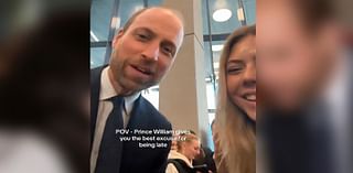 Prince William helps college student he made late to class