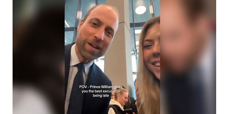 Prince William helps college student he made late to class