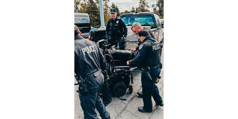 Tukwila police return stolen wheelchair to its owner