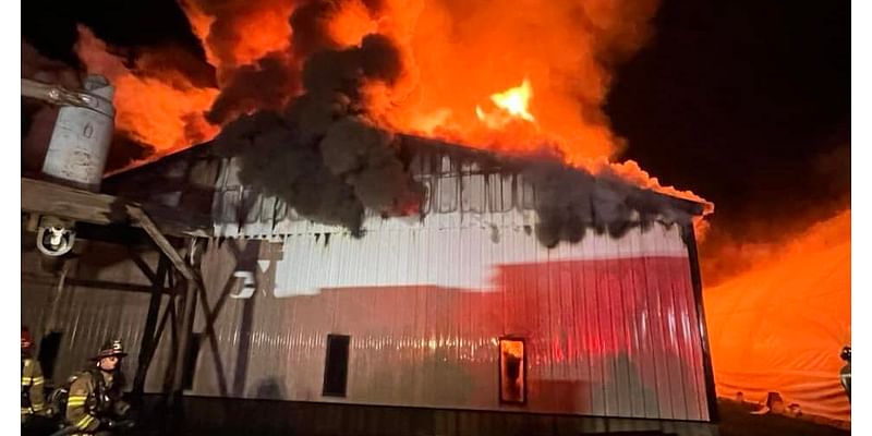 Firefighters from three counties fight early morning barn fire in Caernarvon [update]