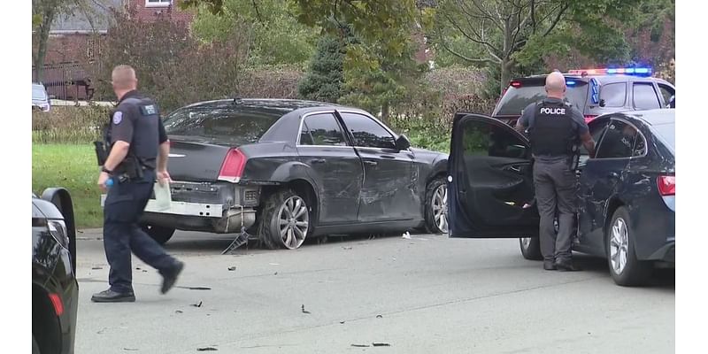 Suspects who rammed SUV into Warren gas station for ATM, linked to police chase, arrest