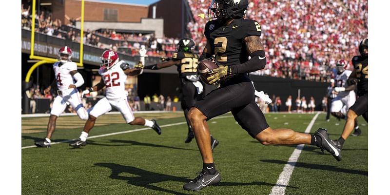 Vanderbilt takes down No. 1 Alabama 40-35 in historic college football victory