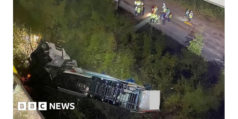 M6 Thelwall Viaduct: Warning after lorry plunges 60m from bridge