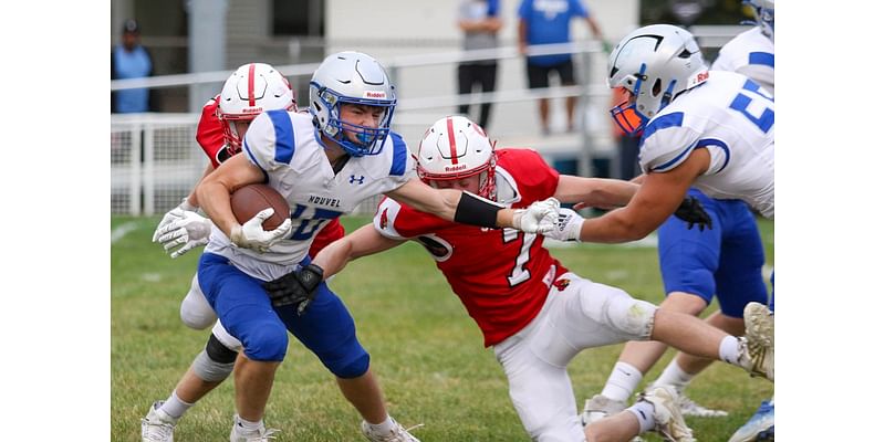 See photos as Saginaw Nouvel football battles Michigan Lutheran Seminary