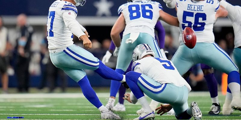 Cowboys’ Brandon Aubrey kicks 65-yard field goal, 1 yard shy of NFL record