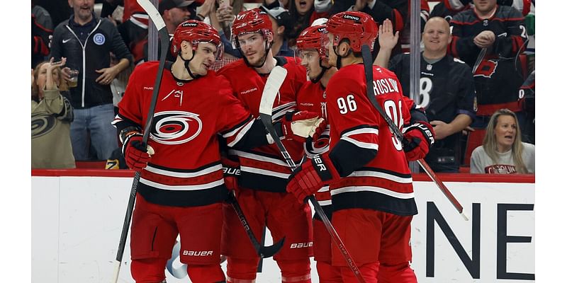 Hurricanes make it eight straight with 5-1 win over Penguins