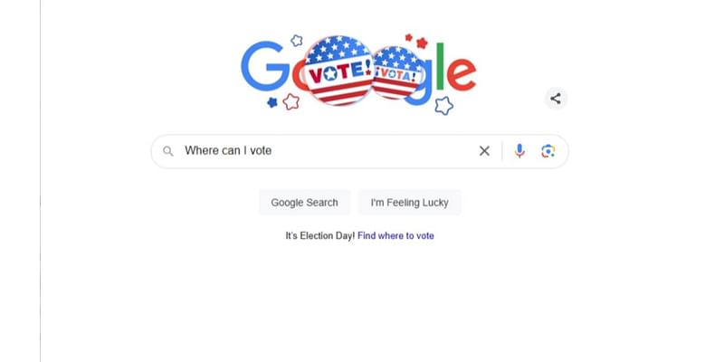 Yes, Google briefly displayed a map when users searched ‘where to vote Harris’ but not Trump